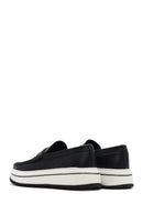 Men's Black Thick-Soled Leather Casual Loafer | Derimod Men's Black Thick-Soled Leather Casual Loafer | Derimod