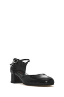 Women's Black Ankle Buckle Low Thick Heel Patent Leather Shoes | Derimod Women's Black Ankle Buckle Low Thick Heel Patent Leather Shoes | Derimod