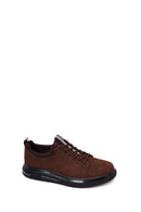 Male Brown Lace-Up Nubuck Leather Sneaker | Derimod Male Brown Lace-Up Nubuck Leather Sneaker | Derimod