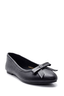 Women's Leather Bow Detailed Ballerinas | Derimod Women's Leather Bow Detailed Ballerinas | Derimod