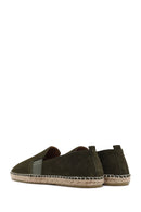 Men's Green Suede Leather Espadrilles | Derimod Men's Green Suede Leather Espadrilles | Derimod