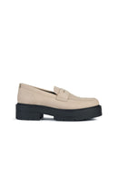 Geox Women's Beige Spherica EC7 Suede Leather Masculine Loafer | Derimod Geox Women's Beige Spherica EC7 Suede Leather Masculine Loafer | Derimod