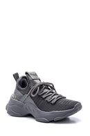 Women's Gray Stone Thick Soled Sneaker | Derimod Women's Gray Stone Thick Soled Sneaker | Derimod