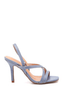 Women's Blue Heeled Sandals | Derimod Women's Blue Heeled Sandals | Derimod