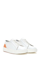 Men's White Leather Sneaker | Derimod Men's White Leather Sneaker | Derimod