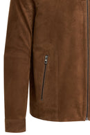 Mark Men's Brown Suede Leather Jacket | Derimod Mark Men's Brown Suede Leather Jacket | Derimod