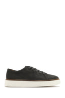Men's Green Lace-Up Thick-Sole Suede Leather Sneakers | Derimod Men's Green Lace-Up Thick-Sole Suede Leather Sneakers | Derimod