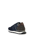 Geox Men's Navy Blue Spherica Vseries Lace-up Suede Leather Sneaker | Derimod Geox Men's Navy Blue Spherica Vseries Lace-up Suede Leather Sneaker | Derimod