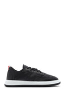 Men's Black Lace-up Leather Sneaker | Derimod Men's Black Lace-up Leather Sneaker | Derimod