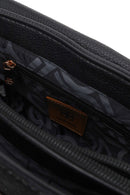 Woman Black Long-Strap Suede Crossbody Bag | Derimod Woman Black Long-Strap Suede Crossbody Bag | Derimod