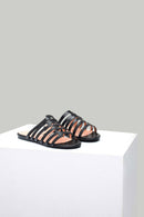 Black Women's Slippers | Derimod Black Women's Slippers | Derimod