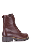 Lace-Up Women's Leather Boots | Derimod Lace-Up Women's Leather Boots | Derimod