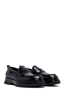 Male Black Thick-Soled Leather Loafer | Derimod Male Black Thick-Soled Leather Loafer | Derimod