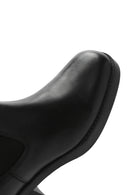 Women's Black Thick Heeled Leather Chelsea Boots | Derimod Women's Black Thick Heeled Leather Chelsea Boots | Derimod