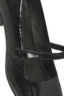 Women's Black Low Heel Patent Leather Ballerinas | Derimod Women's Black Low Heel Patent Leather Ballerinas | Derimod