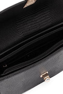 Women's Black Long Strap Crocodile Patterned Shoulder Bag | Derimod Women's Black Long Strap Crocodile Patterned Shoulder Bag | Derimod