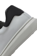 Men's White Lace-up Leather Sneaker | Derimod Men's White Lace-up Leather Sneaker | Derimod