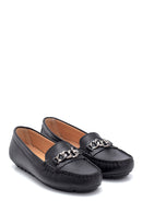 Kadın Deri Zincir Detaylı Loafer | Derimod Kadın Deri Zincir Detaylı Loafer | Derimod