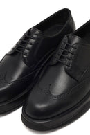 Men's Black Lace-Up Thick-Soled Leather Casual Shoe | Derimod Men's Black Lace-Up Thick-Soled Leather Casual Shoe | Derimod