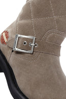 Harley Davidson Women's Beige Laconia Hi Zipper Leather Boots | Derimod Harley Davidson Women's Beige Laconia Hi Zipper Leather Boots | Derimod
