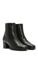 Women's Black Zippered Heeled Boots | Derimod Women's Black Zippered Heeled Boots | Derimod