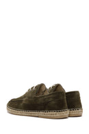 Men's Khaki Suede Leather Espadrille | Derimod Men's Khaki Suede Leather Espadrille | Derimod