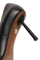 Women's Black Thin Heeled Leather Stiletto | Derimod Women's Black Thin Heeled Leather Stiletto | Derimod