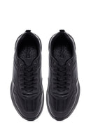 Erkek Siyah Bağcıklı Deri Casual Sneaker | Derimod Erkek Siyah Bağcıklı Deri Casual Sneaker | Derimod