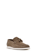 Men's Beige Tassel Suede Leather Casual Loafer | Derimod Men's Beige Tassel Suede Leather Casual Loafer | Derimod