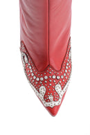 Women's Stone and Stud Detailed Leather Boots | Derimod Women's Stone and Stud Detailed Leather Boots | Derimod