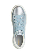 Geox Women's Blue Spherica Ec4.1 Lace-Up Leather Sneaker | Derimod Geox Women's Blue Spherica Ec4.1 Lace-Up Leather Sneaker | Derimod
