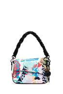 Women's White Long Strap Printed Shoulder Bag | Derimod Women's White Long Strap Printed Shoulder Bag | Derimod