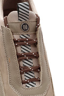 Erkek Vizon Bağcıklı Nubuk Deri Sneaker | Derimod Erkek Vizon Bağcıklı Nubuk Deri Sneaker | Derimod