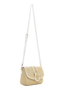 Women's Beige Straw Crossbody Bag | Derimod Women's Beige Straw Crossbody Bag | Derimod
