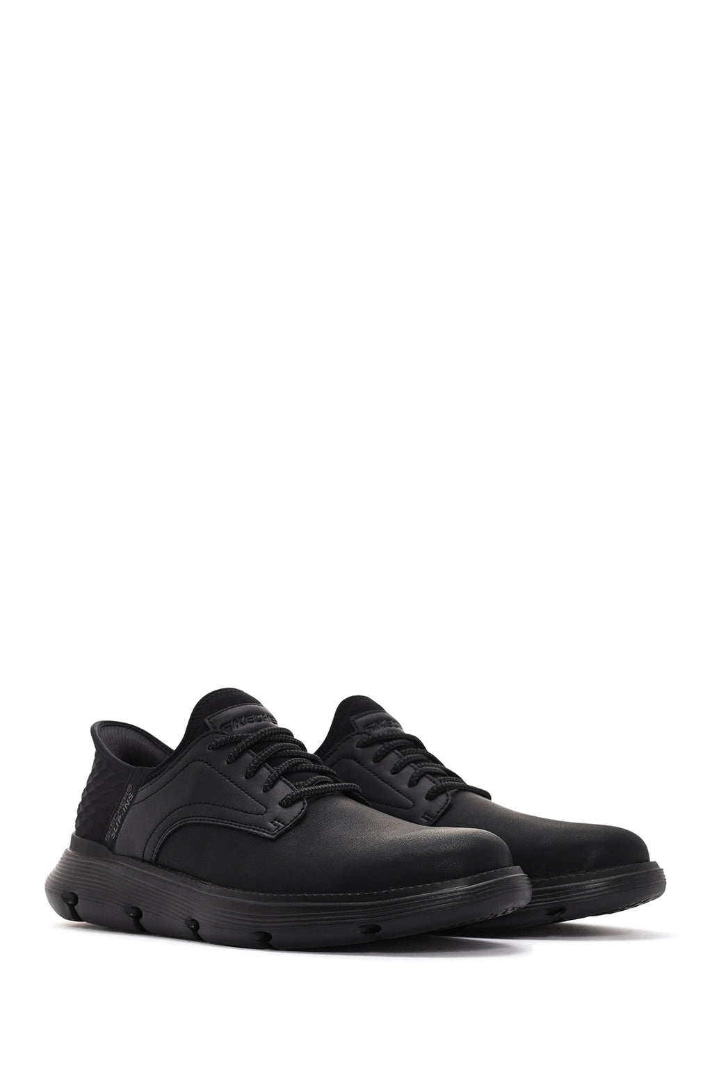 Skechers Erkek Siyah Gervin Deri Sneaker