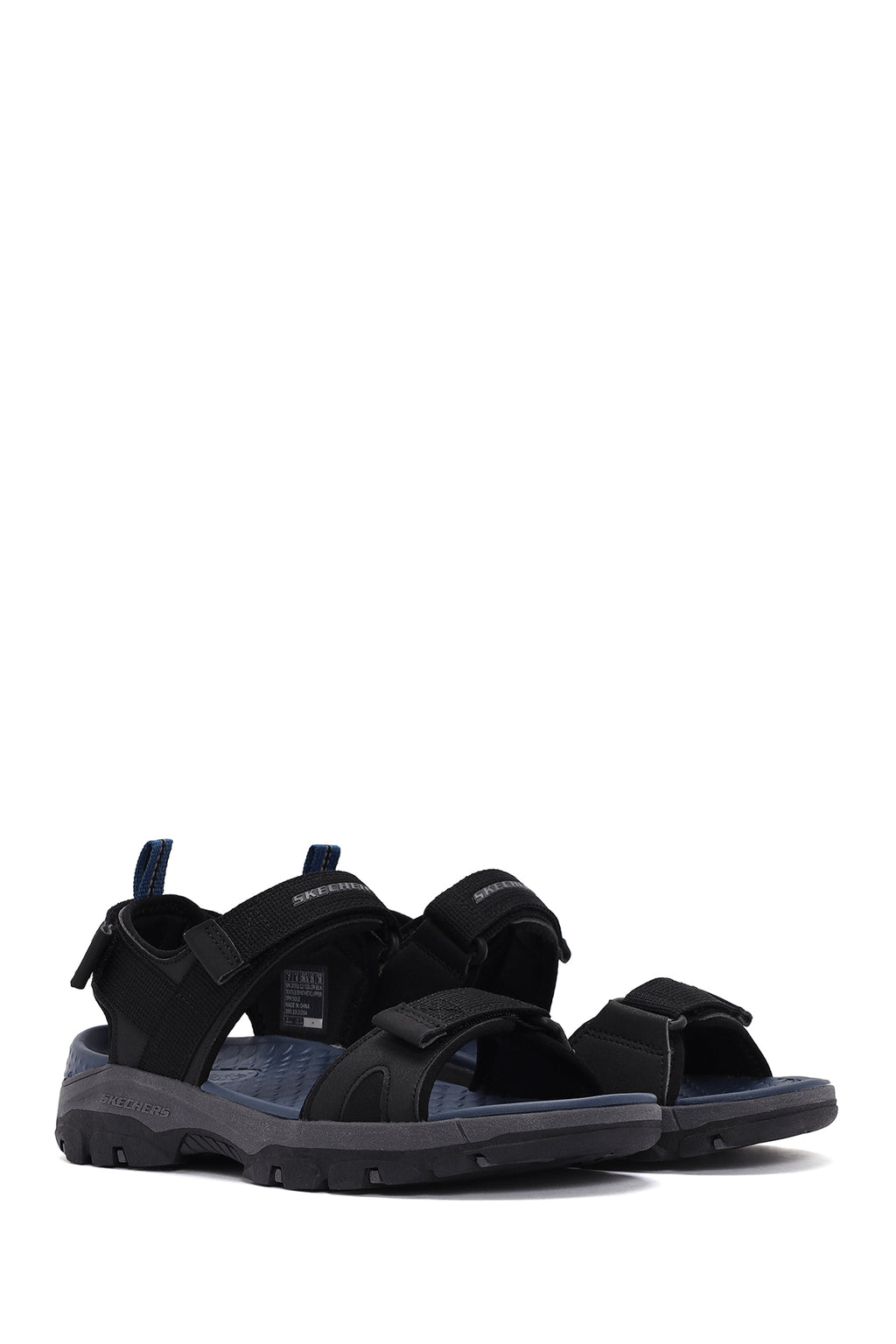 Skechers Erkek Siyah Tresmen - Ryer Kumaş Sandalet