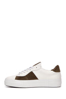 Women's Beige Leather Sneaker | Derimod Women's Beige Leather Sneaker | Derimod