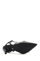 Women's Black Slingback High Heeled Stilettos | Derimod Women's Black Slingback High Heeled Stilettos | Derimod