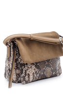 Women's Snakeskin Detailed Crossbody Bag | Derimod Women's Snakeskin Detailed Crossbody Bag | Derimod