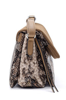 Women's Snakeskin Detailed Crossbody Bag | Derimod Women's Snakeskin Detailed Crossbody Bag | Derimod