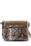 Women's Snakeskin Detailed Crossbody Bag | Derimod Women's Snakeskin Detailed Crossbody Bag | Derimod