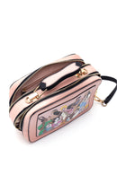 Women's Pink Synthetic Leather Shoulder Bag | Derimod Women's Pink Synthetic Leather Shoulder Bag | Derimod