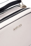 Women's Gray Synthetic Leather Shoulder Bag | Derimod Women's Gray Synthetic Leather Shoulder Bag | Derimod
