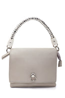Women's Gray Synthetic Leather Shoulder Bag | Derimod Women's Gray Synthetic Leather Shoulder Bag | Derimod
