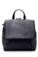 Women's Black Synthetic Leather Backpack | Derimod Women's Black Synthetic Leather Backpack | Derimod