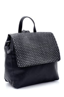 Women's Black Synthetic Leather Backpack | Derimod Women's Black Synthetic Leather Backpack | Derimod
