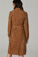 Carmen Women's Suede Leather Jacket | Derimod Carmen Women's Suede Leather Jacket | Derimod