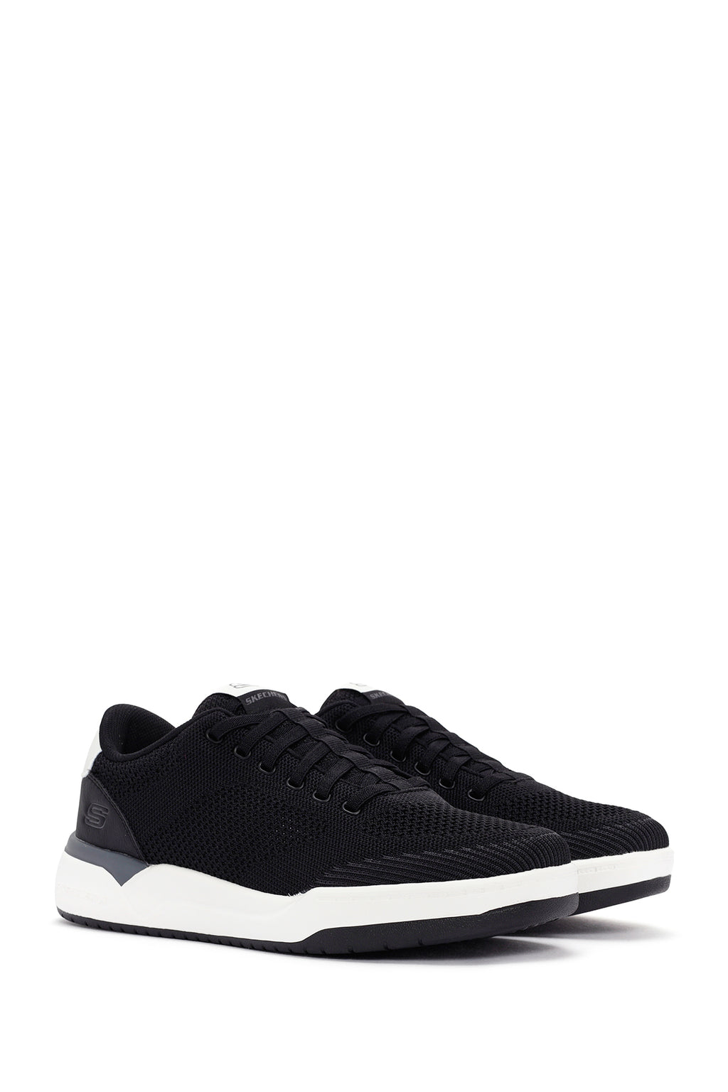 Skechers Erkek Siyah Corliss - Dorset Bağcıklı Sneaker