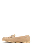 Women's Beige Buckle Loafer | Derimod Women's Beige Buckle Loafer | Derimod