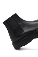 Men's Black Thick-Soled Leather Chelsea Boot | Derimod Men's Black Thick-Soled Leather Chelsea Boot | Derimod